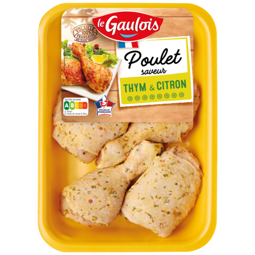 550G - LE GAULOIS - CUISSES DE POULET DECOUPEES THYM CITRON S/ATM