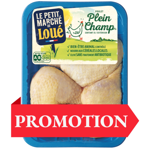 4 CUISSES DE POULET JAUNE - PLEIN CHAMP