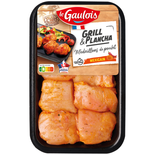Médaillons de haut de cuisse de poulet mexicain 300g Le gaulois